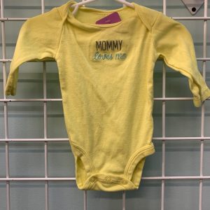 Size 03 Month - Yellow Mommy Loves Me Onesie