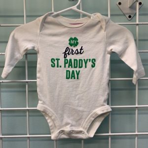 Size 03 Month - White First St. Paddy's Day Onesie
