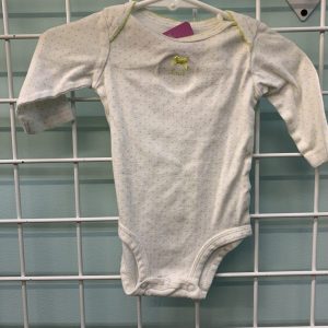 Size 03 Month - White/Yellow Polka Dot Love Onesie