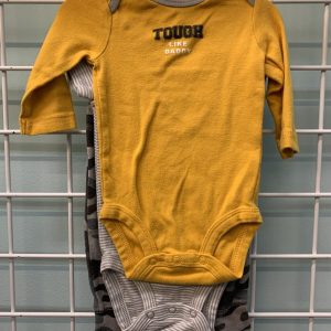 Size 03 Month - Yellow/Grey Tough Like Daddy Set