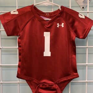 Size 03/06 Month - Red Badgers Under Armour Jersey Onesie