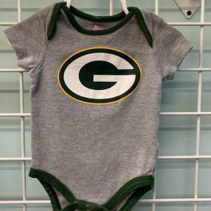 Size 03/06 Month - Grey Packers Onesie