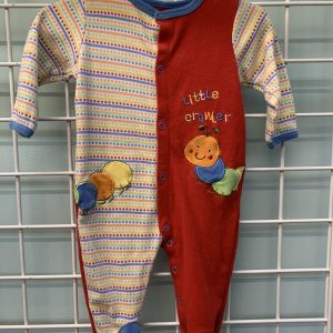 Size 03/06 Month - Red/Rainbow Little Crawler Sleeper