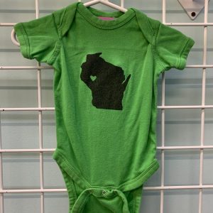 Size 06 Month - Green WI Onesie