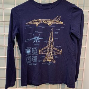 Size 10/12 - Blue Airplane Shirt