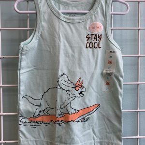 Size 3T - Green Dinosaur Tank Top (New)