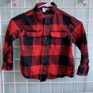 Size 5 - Black/Red Flannel Shirt