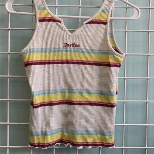 Size 12/14 - White Striped Tank Top