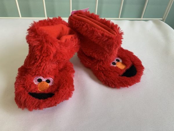 Slipper - Size 03/04 Infant, Red Elmo