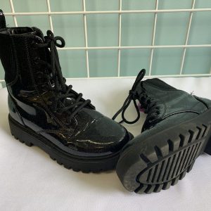 Boots - Size 01 Youth, Black Sparkle