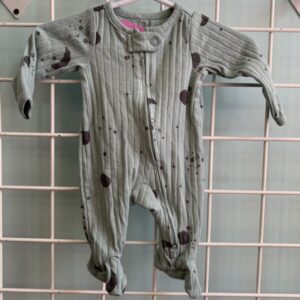 Size 00 Preemie - Green Space Sleeper