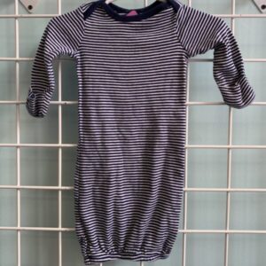 Size 00 Newborn - Blue/White Stripe Gown