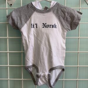 Size 12 Month - Grey/White Lil Norsk Onesie