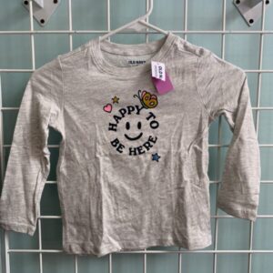 Size 5T - Grey Happy to be Here Shirt (New)