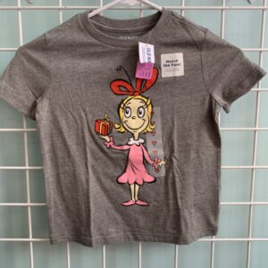 Size 5T - Grey Grinch Christmas Shirt (New)