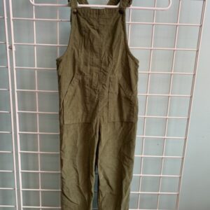 Size 5T - Green Corduroy Bib Overall