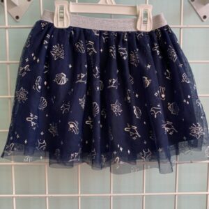 Size 6 - Blue/Silver Princess Tutu Skirt