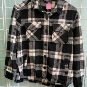 Size 10/12 - Black/White Plaid Shacket