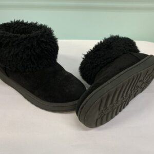 Boots - Size 01 Youth, Black Slipper Fashion Boot