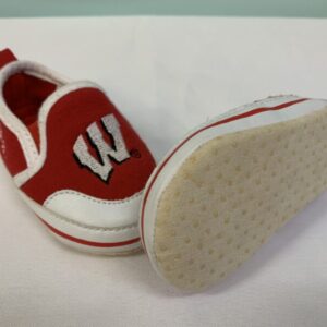 Shoes - Size 03 Infant, Red/White Wisconsin Badgers Crib Shoe