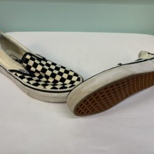Shoes - Size 04 Youth, White/Black Checked Vans