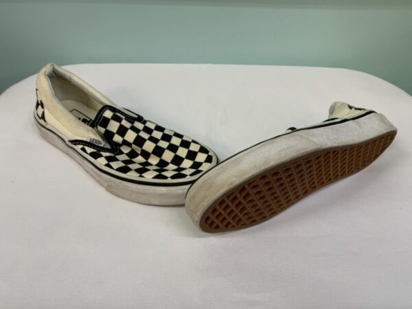 Shoes - Size 04 Youth, White/Black Checked Vans