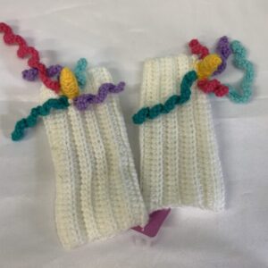 Gear: Youth, White Unicorn Fingerless Glove
