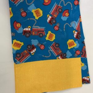 Pillowcase: Blue/Yellow Firetruck