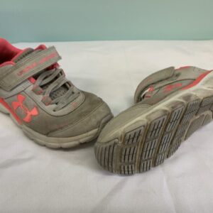 Shoes - Size 01 Youth, Grey/Pink Under Armour