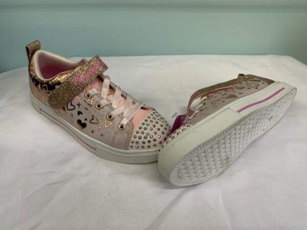 Shoes - Size 03 Youth, Pink/Gold Twinkle Toes