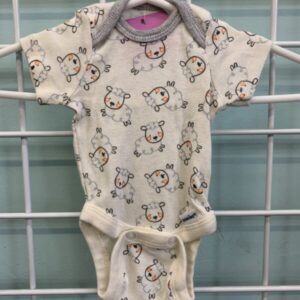 Size 00 Preemie - Cream Lamb Organic Onesie