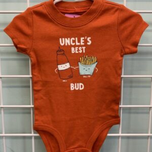 Size 06 Month - Orange Uncle's Best Bud Onesie