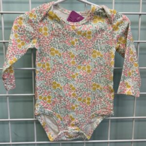 Size 09 Month - White Floral Onesie
