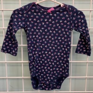 Size 12 Month - Blue Floral Onesie