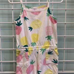 Size 3T - White Pineapple Romper