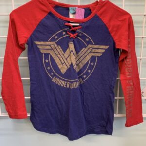 Size 7/8 - Blue/Red Wonder Woman Shirt