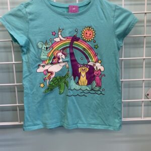 Size 7/8 - Blue Unicorn Shirt