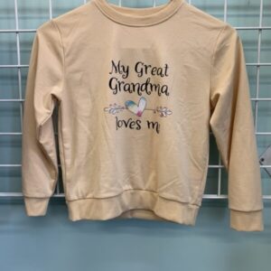 Size 8 - Cream My Great Grandma Loves Me Shirt