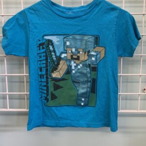Size 8 - Blue Minecraft Shirt