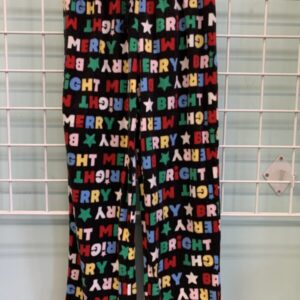 Size 8 - Black Merry Bright Fleece PJ Pant