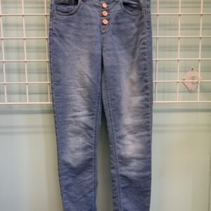 Size 14/16 - Blue Justice Button Fly Jean Jegging