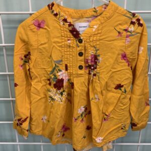 Size 2T - Yellow Floral Shirt
