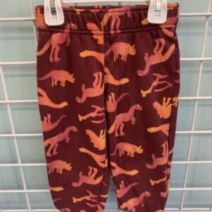 Size 3T - Maroon Dinosaur Sweatpant