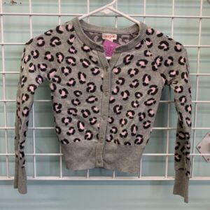 Size 6/6x - Grey Cheetah Sweater
