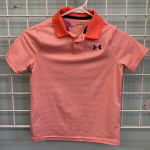 Size 7/8 - Orange/White Stripe Under Armour Shirt