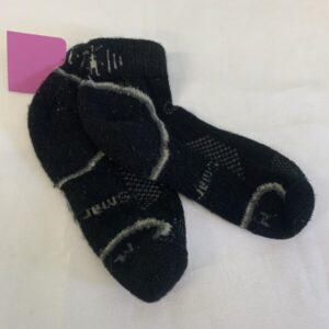 Socks - Youth, Black Ankle Smart Wool