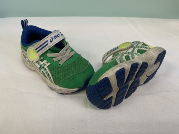 Shoes - Size 06 Toddler, Green Asics Tennis