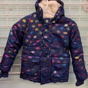 Size 4T - Blue Rainbow Winter Jacket
