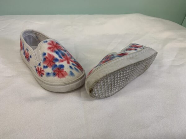 Shoes - Size 05/06 Toddler, White/Red/Blue Slip On