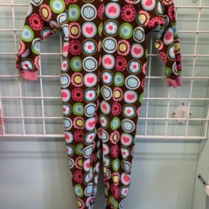 Size 4T - Brown/Pink Dot Fleece Sleeper